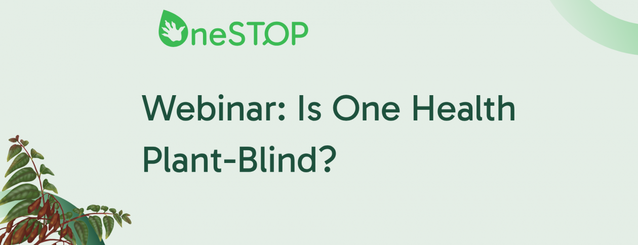 Upcoming webinar on plant-blindness in One Health by the OneSTOP project